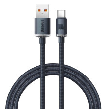Кабель Baseus Crystal Shine Series Fast Charging Data Cable USB to Type-C 100W 1.2m Black (CAJY000401)