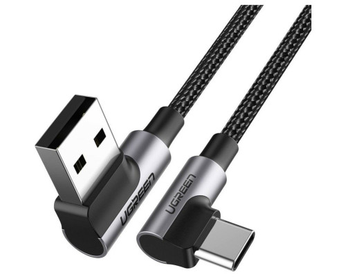 Кабель UGREEN US284 Right Angle USB-A to USB-C Cable 3m (Space Gray) (UGR-70255) (UGR-70255)
