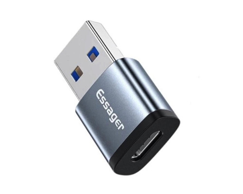 Адаптер Essager Soray OTG (Type-C Female to USB -AMale) USB3.0 Adaptor grey (EZJCA-SRB0G) (EZJCA-SRB0G)