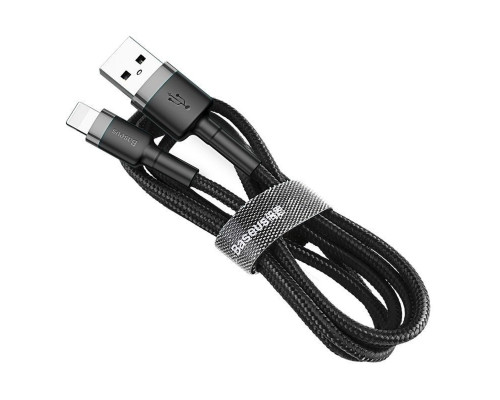 Кабель Baseus Cafule Cable USB For Lightning 2.4A 0.5m Gray+Black (CALKLF-AG1)