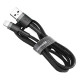 Кабель Baseus Cafule Cable USB For Lightning 2.4A 0.5m Gray+Black (CALKLF-AG1)