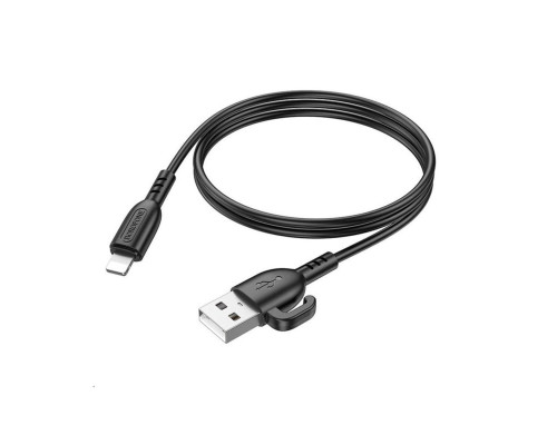 Кабель BOROFONE BX91 USB to iP 2.4A,1m, PVC, PVC connectors, Black (6974443389883)