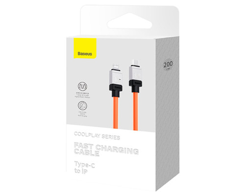 Кабель Baseus CoolPlay Series Fast Charging Cable Type-C to iP 20W 2m Orange (CAKW000107)