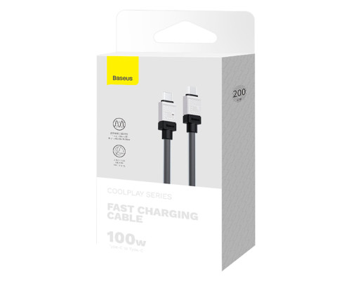 Кабель Baseus CoolPlay Series Fast Charging Cable Type-C to Type-C 100W 2m Black (CAKW000301)