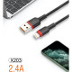 Кабель WUW-X203 USB Lightning 2,4А black (6972573336210)