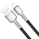 Кабель Baseus Cafule Series Metal Data Cable USB to IP 2.4A 0.25m Black (CALJK-01)