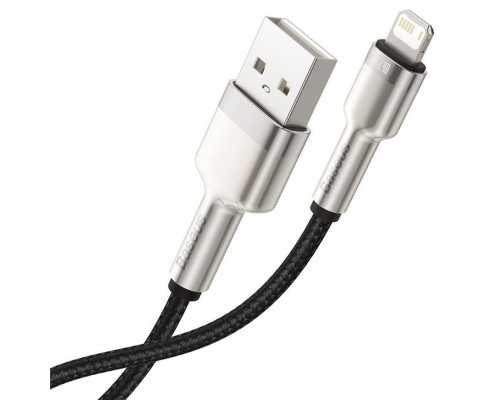 Кабель Baseus Cafule Series Metal Data Cable USB to IP 2.4A 0.25m Black (CALJK-01)