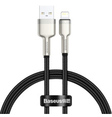 Кабель Baseus Cafule Series Metal Data Cable USB to IP 2.4A 0.25m Black (CALJK-01)