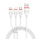 Кабель BOROFONE BX17 3-in-1 Enjoy charging cable for iP+Micro+Type-C White (6957531099369)