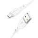 Кабель BOROFONE BX66 Wide way silicone charging data cable for Micro White (6974443382433)
