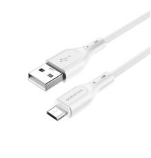 Кабель BOROFONE BX66 Wide way silicone charging data cable for Micro White (6974443382433)