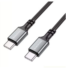 Кабель BOROFONE BX83 Type-C to Type-C Famous 60W silicone charging data cable Black (6974443386448)