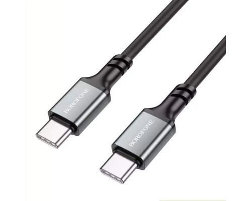 Кабель BOROFONE BX83 Type-C to Type-C Famous 60W silicone charging data cable Black (6974443386448)