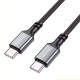 Кабель BOROFONE BX83 Type-C to Type-C Famous 60W silicone charging data cable Black (6974443386448)