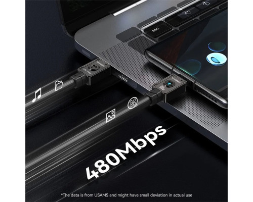 Кабель Usams US-SJ684 Type-C TO Type-C 100W 1.2m orange (SJ684USB04)