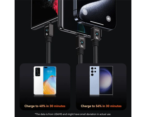 Кабель Usams US-SJ684 Type-C TO Type-C 100W 1.2m orange (SJ684USB04)