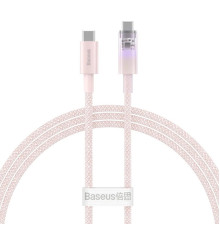 Кабель Baseus Explorer Series Fast Charging Cable with Smart Temperature Control Type-C to Type-C 100W 2m Baby Pink (P10319703411-01)