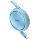 Кабель Baseus Free2Draw Mini Retractable Charging Cable Type-C to Type-C 100W 1m Galaxy Blue (P10364500311-00)