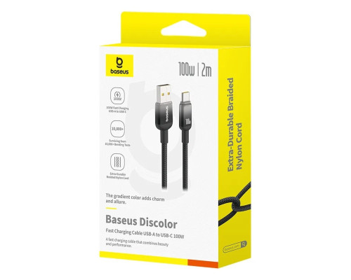 Кабель Baseus Discolor Series Fast Charging Cable USB to USB-C 100W 1m Cluster Black (P10374903111-00)
