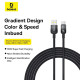 Кабель Baseus Discolor Series Fast Charging Cable USB to USB-C 100W 1m Cluster Black (P10374903111-00)