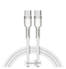 Кабель Baseus Cafule Series Metal Data Cable Type-C to Type-C 100W 1m White (CATJK-C02)