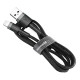 Кабель Baseus Cafule Cable USB For Lightning 2.4A 1m Gray+Black (CALKLF-BG1)