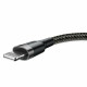 Кабель Baseus Cafule Cable USB For Lightning 2.4A 1m Gray+Black (CALKLF-BG1)