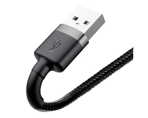 Кабель Baseus Cafule Cable USB For Lightning 2.4A 1m Gray+Black (CALKLF-BG1)