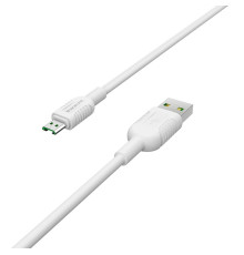 Кабель BOROFONE BX33 USB to Micro 4A, 1m, silicone, PVC connectors, White (BX33MW)