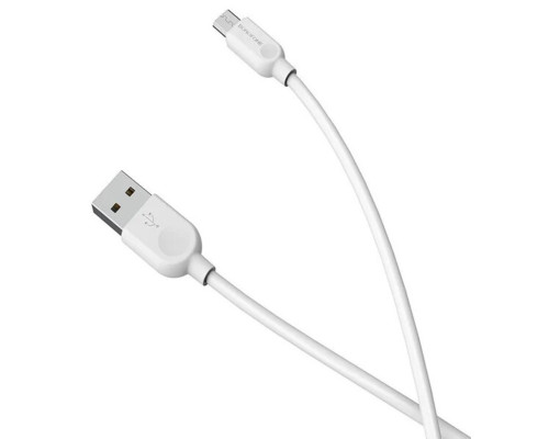 Кабель BOROFONE BX14 USB to Micro 2.4A, 2m, PVC, TPE connectors, White (BX14M2W)