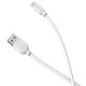 Кабель BOROFONE BX14 USB to Micro 2.4A, 2m, PVC, TPE connectors, White (BX14M2W)