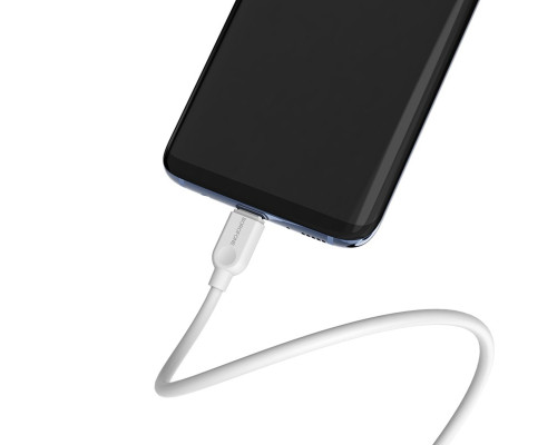 Кабель BOROFONE BX14 USB to Type-C 2.4A, 2m, PVC, TPE connectors, White (BX14C2W)