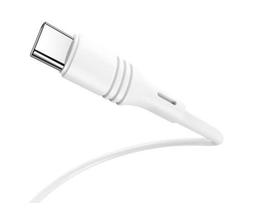 Кабель BOROFONE BX43 USB to Type-C 3A, 1m, PVC, PVC connectors, White (BX43CW)