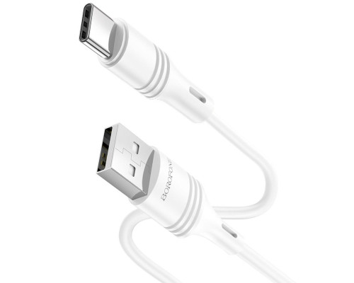 Кабель BOROFONE BX43 USB to Type-C 3A, 1m, PVC, PVC connectors, White (BX43CW)
