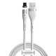 Кабель Baseus Zinc Magnetic Safe Fast Charging Data Cable USB to IP 2.4A 1m White (CALXC-K02)