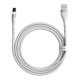 Кабель Baseus Zinc Magnetic Safe Fast Charging Data Cable USB to IP 2.4A 1m White (CALXC-K02)