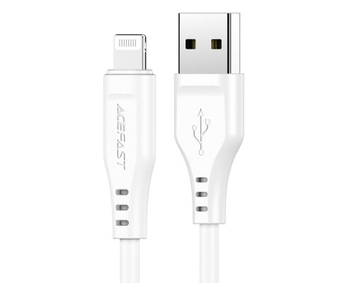 Кабель ACEFAST C3-02 USB to iP 2.4A, 1.2m, TPE, TPE connectors, White (6974316280835)