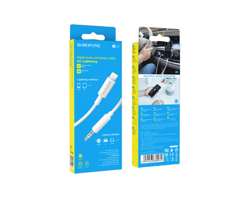 Аудiо-кабель BOROFONE BL9 Digital audio conversion cable for iP White (BL9W)