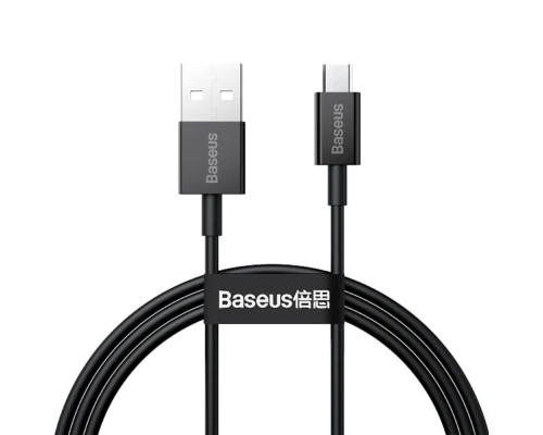 Кабель Baseus Superior Series Fast Charging Data Cable USB to Micro 2A 2m Black (CAMYS-A01)