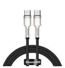 Кабель Baseus Cafule Series Metal Data Cable Type-C to Type-C 100W 1m Black (CATJK-C01)