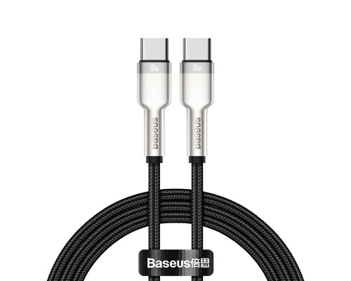 Кабель Baseus Cafule Series Metal Data Cable Type-C to Type-C 100W 1m Black (CATJK-C01)