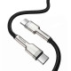 Кабель Baseus Cafule Series Metal Data Cable Type-C to Type-C 100W 1m Black (CATJK-C01)