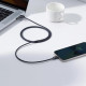 Кабель Baseus Crystal Shine Series Fast Charging Data Cable USB to iP 2.4A 1.2m Black (CAJY000001)