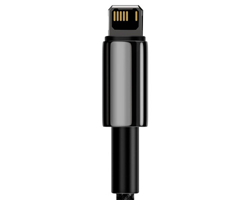 Кабель Baseus Tungsten Gold Fast Charging Data Cable USB to iP 2.4A 1m Black (CALWJ-01)