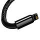 Кабель Baseus Tungsten Gold Fast Charging Data Cable USB to iP 2.4A 1m Black (CALWJ-01)