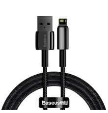 Кабель Baseus Tungsten Gold Fast Charging Data Cable USB to iP 2.4A 1m Black (CALWJ-01)