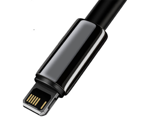 Кабель Baseus Tungsten Gold Fast Charging Data Cable USB to iP 2.4A 1m Black (CALWJ-01)