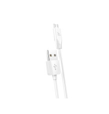 Кабель HOCO X1 USB to Micro 2.4A, 1m, PVC, PVC connectors, White (6957531032038)