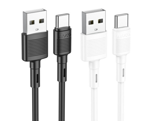 Кабель HOCO X83 USB to Type-C 3A, 1m, PVC, PVC connectors, White (6931474770912)