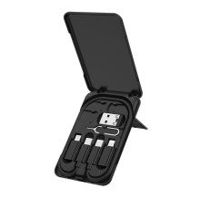 Кабель HOCO U86 Treasure charging data cable with storage case Black (6931474724311)